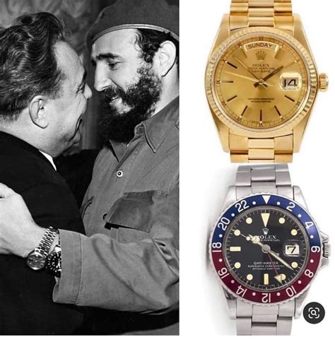 foto rolex fidel castro|PHOTO: Fidel Castro, wearing two Rolexes, lighting a cigar while .